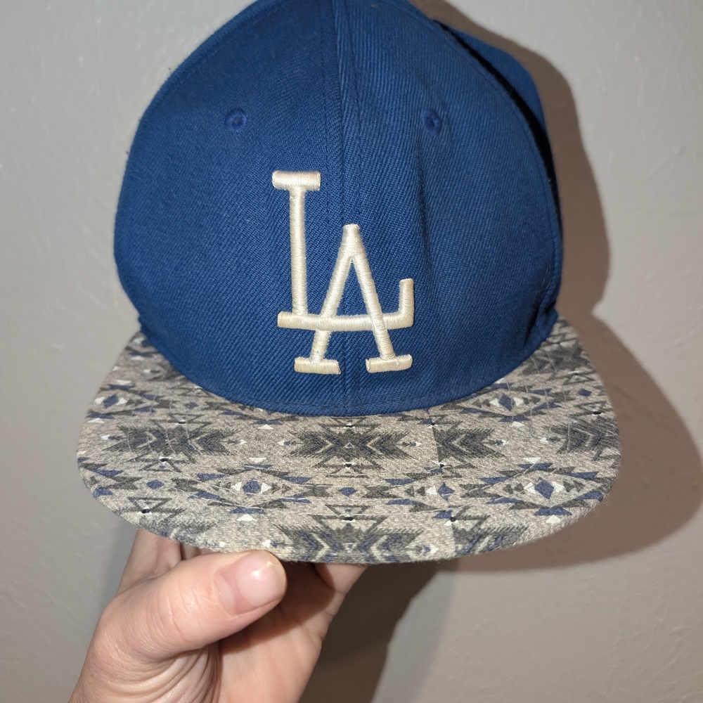 American Needle Blue Cap with Patterned Brim